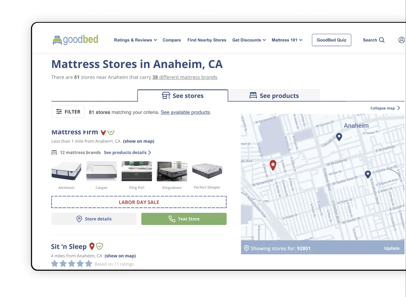 Image of GoodBed Locator Pages